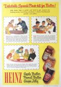 1945 Heinz Spreads Ad ~ Apple Butter, Peanut Butter, Grape Jelly