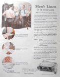 1923 Naptha Soap Ad ~ Men's Linen Is In Your Care