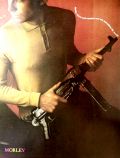 1965 Vintage Morley Menswear Ad ~ Man with Machine Gun