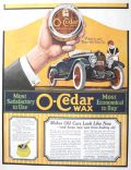 1923 O-Cedar Wax Ad ~ Beautifies Your Car