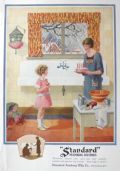 1924 Standard Plumbing Ad ~ Mom Gives Child Birthday Cake