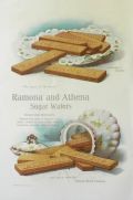 1901 2-Sided Nabisco Cookies Ad ~ Ramona & Athena Sugar Wafers