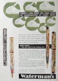 1931 Waterman's Pen/Pencil Ad ~ Pady Patricia & Patrician