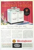 1936 Westinghouse Electric Range Ad ~ The "Emperor"