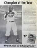 1950 Vintage Wheaties Ad ~ Baseball Jackie Robinson ~ Scarce