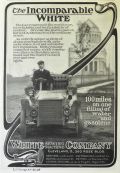 1903 White Steam Car Ad ~ 100 Miles on One Filling of Water and Gas