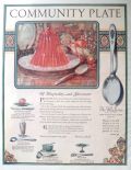1924 Community Plate Ad ~ Bird of Paradise Jelly Server