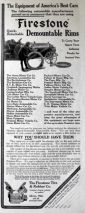 1910 Firestone Demountable Tire Rims Ad ~ Quick, Detachable