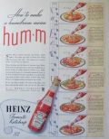 1935 Heinz Ketchup Ad ~ Recipes ~ Make a Humdrum Menu Hum-m