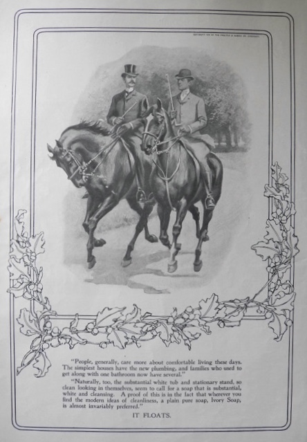 1903 Ivory Soap Ad ~ Horseback Riders