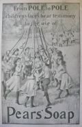 1909 Pears Soap Ad ~ Children Dance Maypole