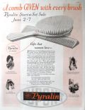 1924 Pyralin Brush & Comb Set ~ Gifts Women Love