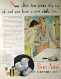 1933 Bon Ami Cleanser Ad ~ A New Sink