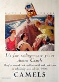 1928 Camel Cigarettes Ad ~ People on Sailboat