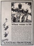 1924 Chateau Frontenac Hotel Vintage Ad ~ Quebec, Canada