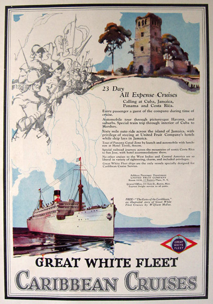 1924 United Fruit Company Great White Fleet Ad