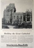 1928 Indiana Limestone Co. Ad ~ Building the Washington Cathedral Photo