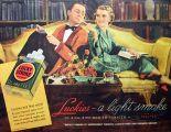 1936 Lucky Strike Cigarettes Ad ~ Couple on Couch