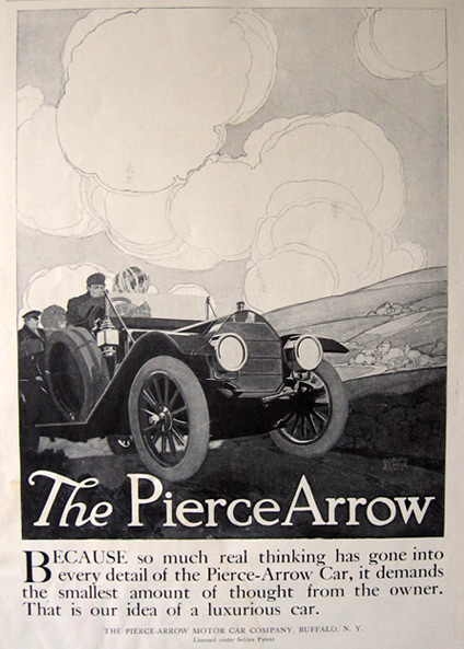 1910 Pierce Arrow Car Ad ~ Dorwin Teague