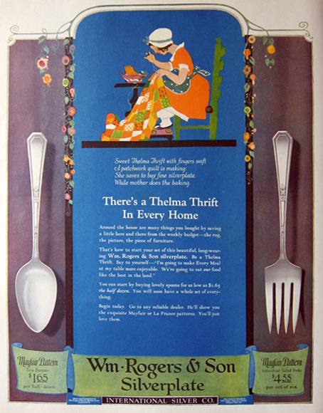 1925 Wm. Rogers Silverplate Ad ~ Mayfair Pattern