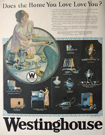 1925 Westinghouse Electric Appliances Ad
