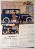 1917 Willys Knight Ad ~ Laughs at Changing Seasons