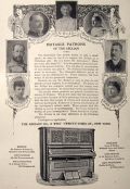 1895 Aeolian Piano Ad  ~ Photos of Notable Patrons