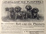 1893 Quack Medicine Bell-Cap-Sic Plasters Ad ~ Puppies