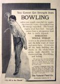 1907 Shredded Wheat Ad ~ No Strength From Bowling