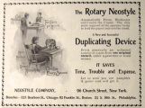 1899 Rotary Neostyle Duplicating Device Mimeograph Ad