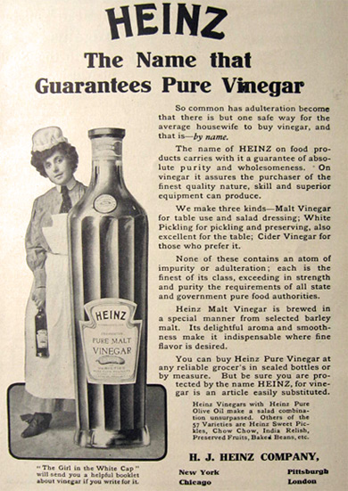 1906 Heinz Pure Malt Vinegar Ad
