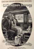 1897 Lake Shore & Michigan Railway Ad ~ Christmas Journey
