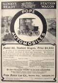 1906 Pope Waverley Electric Station Wagon Ad