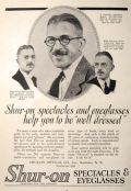 1923 Shur-on Eyeglasses & Spectacles Ad