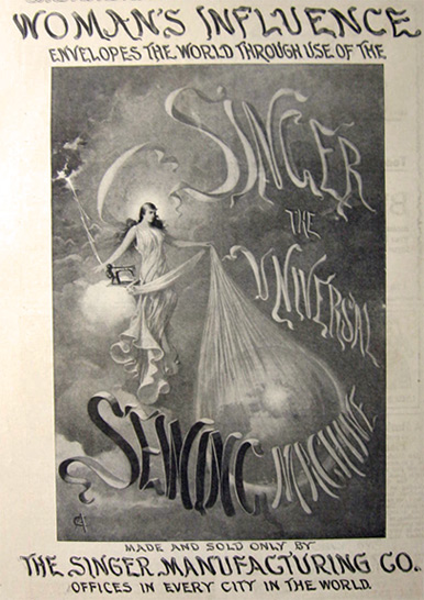 1897 Antique Singer Sewing Machine Ad ~ Women's Influence
