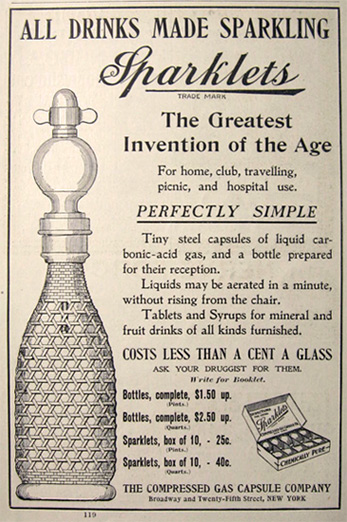 1899 Sparklets Compressed Gas Capsules Ad
