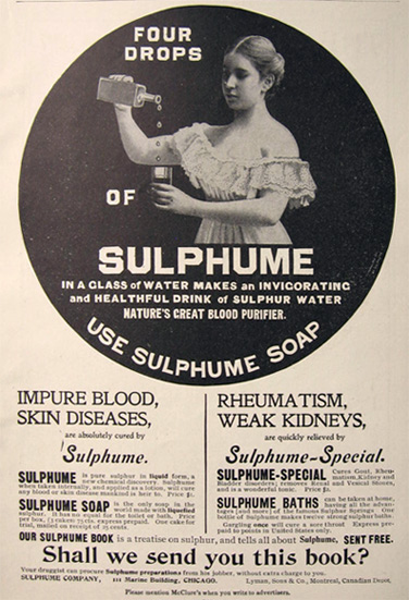 1898 Sulphume Tonic & Soap Ad ~ Quack Medicine