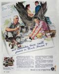 1944 WWII Brewing Industry Beer Ad ~ Picnics in Birch Grove