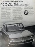 1967 Vintage BMW 2-Door Sedan Ad ~ World's Best $2,500 Car