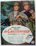 1943 WWII Chesterfield Cigarettes Ad ~ U.S. Marine Raiders
