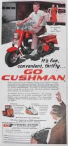 1960 Cushman Scooter Ad ~ Super Eagle