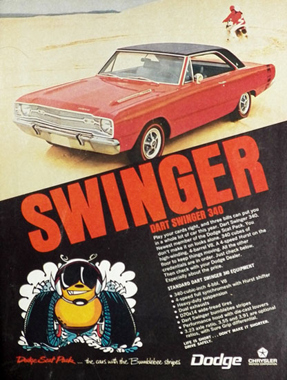 1968 Dodge Dart Swinger 340 Ad