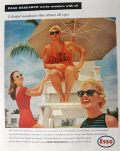 1957 Esso Oil Research Ad ~ Lifeguard, Vintage Sunglasses