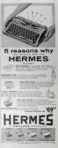 1955 Hermes Rocket Typewrter Ad ~ 5 Reasons to Buy It