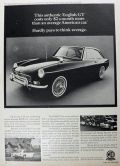 1967 Vintage MGB/GT Ad ~ $2 A Month More