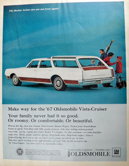 1967 Oldsmobile Vista Cruiser Station Wagon Ad