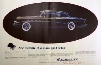 1956 Buick Roadmaster Ad ~ Double Page Spread