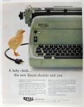 1955 Royal Typewriter Ad ~ Baby Chick
