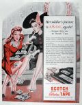 1944 Scotch Tape Ad ~ Bill Randall Pinup Style Ad