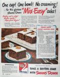 1944 Swan's Down Flour Ad ~ Indian Summer Cake Recipe